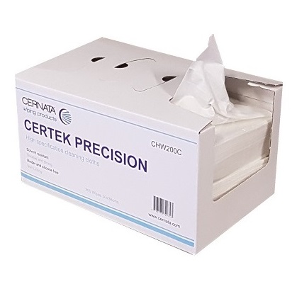 CERTEK Lint Free Cleaning Wipes - Dispenser Box of 200 30x38cm